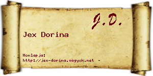 Jex Dorina névjegykártya