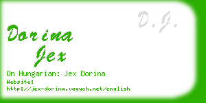 dorina jex business card